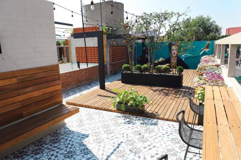 New Mex Inspired Bo-Ho Chic Apartment With Private Patio And Roof Terrace Mexico By Eksteriør billede