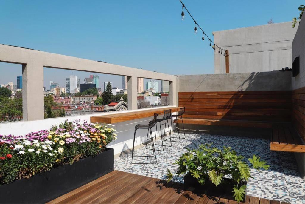 New Mex Inspired Bo-Ho Chic Apartment With Private Patio And Roof Terrace Mexico By Eksteriør billede